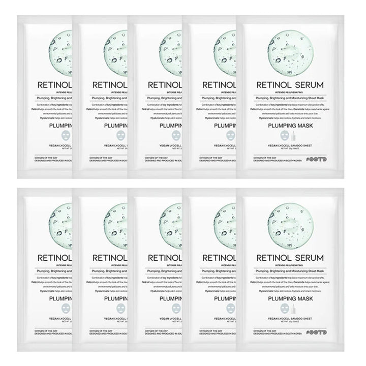 Retinol Serum Plumping Face Mask 10pcs