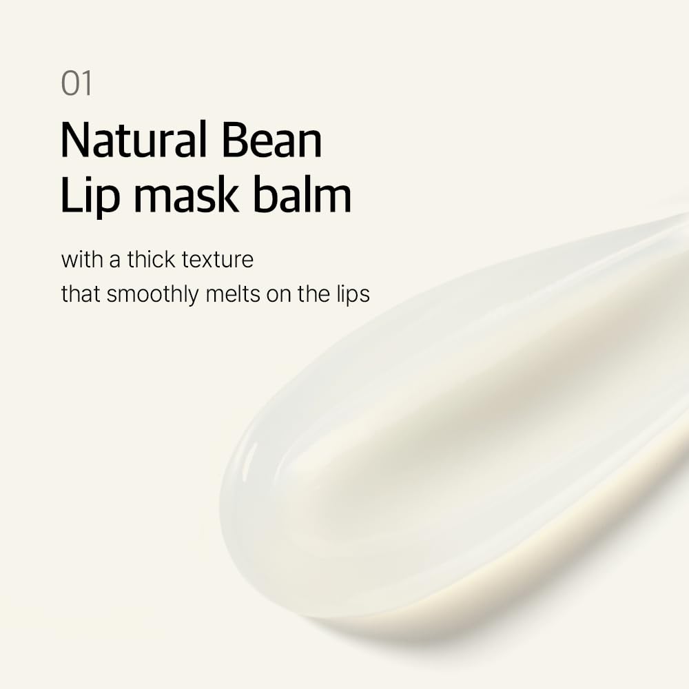Natural Bean Lip Mask Balm Lip Moisturizer 0.38 fl. oz. / 11g