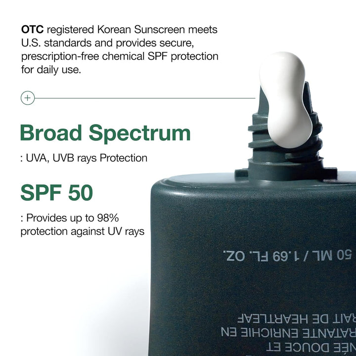 HEARTLEAF SILKY MOISTURE MILD SUNSCREEN 50ml SPF 50+