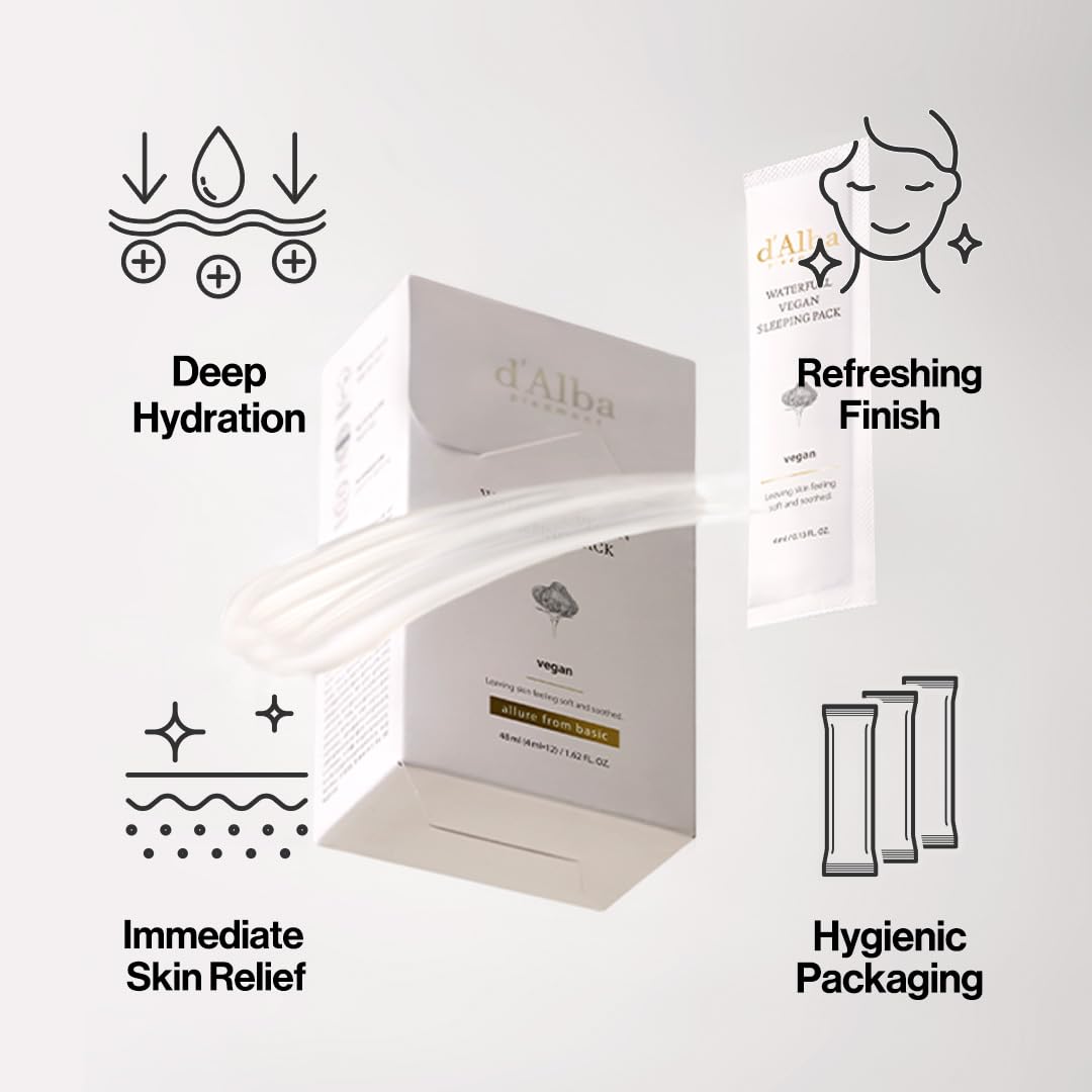 Piedmont Italian White Truffle Waterfull Vegan Sleeping Pack 0.13 Fl Oz (Pack of 12)