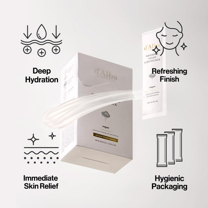 Piedmont Italian White Truffle Waterfull Vegan Sleeping Pack 0.13 Fl Oz (Pack of 12)