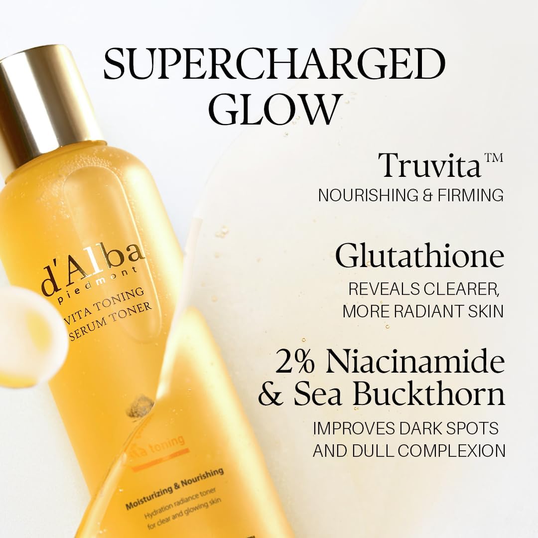 Piedmont White Truffle Moisturizing Vita Toning Serum Toner 6.08 fl. oz. / 180ml