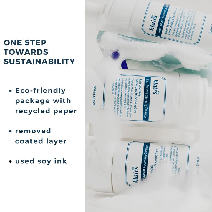 Rich Moist Foaming Cleanser 100ml, 3.38oz