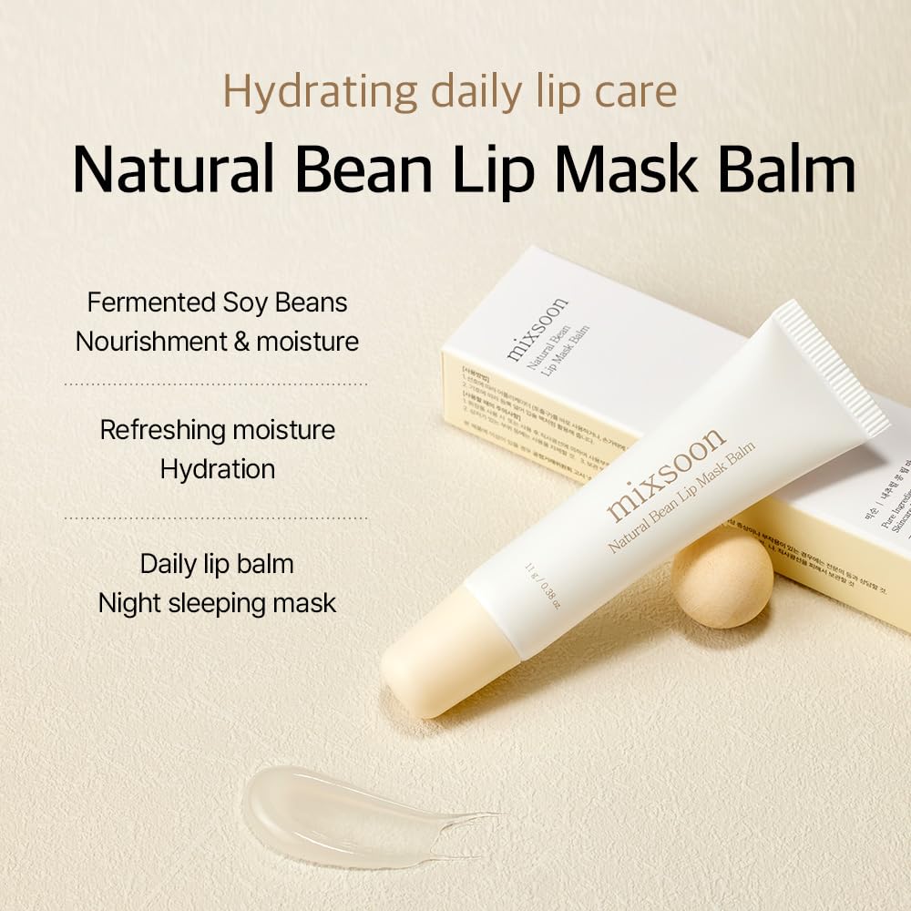 Natural Bean Lip Mask Balm Lip Moisturizer 0.38 fl. oz. / 11g