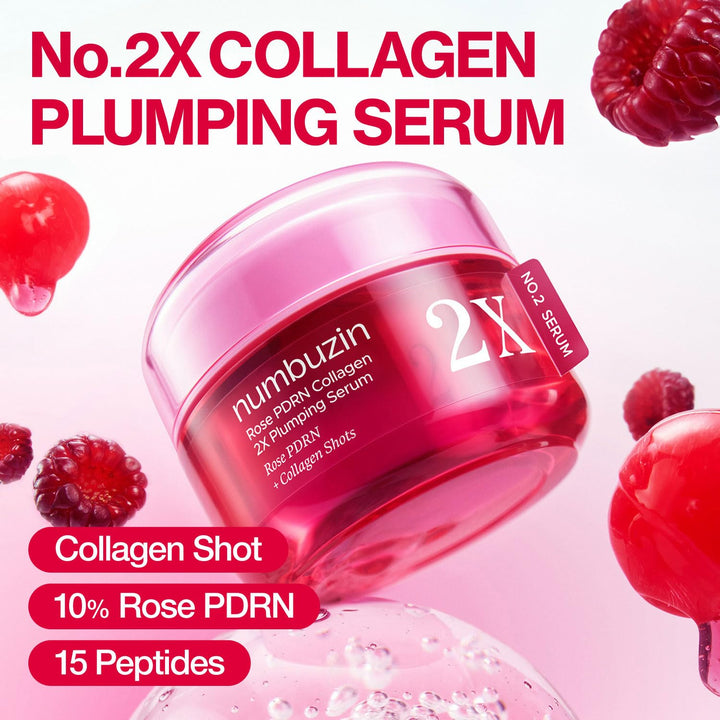 No.2X Rose PDRN Collagen 2X Plumping Serum 1.01 fl. oz. / 30ml