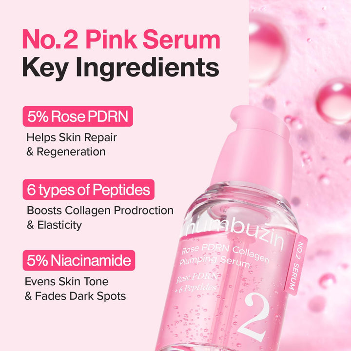 No.2 Rose PDRN Collagen Plumping Serum 1.01 fl. oz. / 30ml