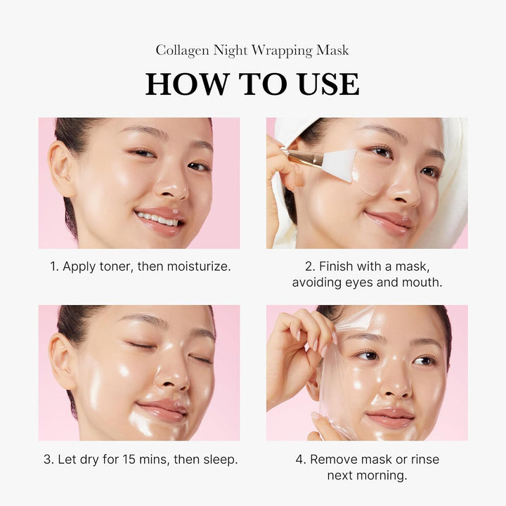 Collagen Overnight Wrapping Peel Off Facial Mask Pack 2.53 fl.oz / 75ml
