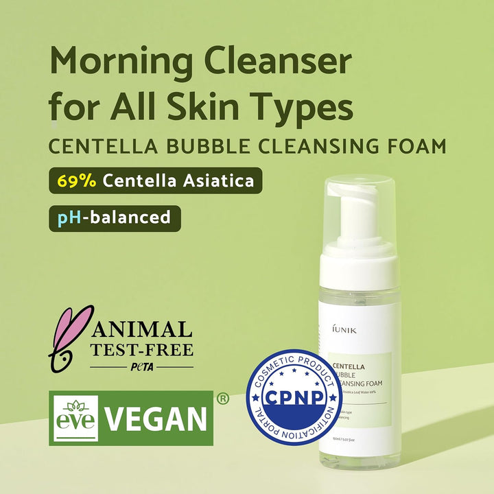 Centella Bubble Foaming Vegan Facial Cleanser  5.07 fl. oz. / 150ml