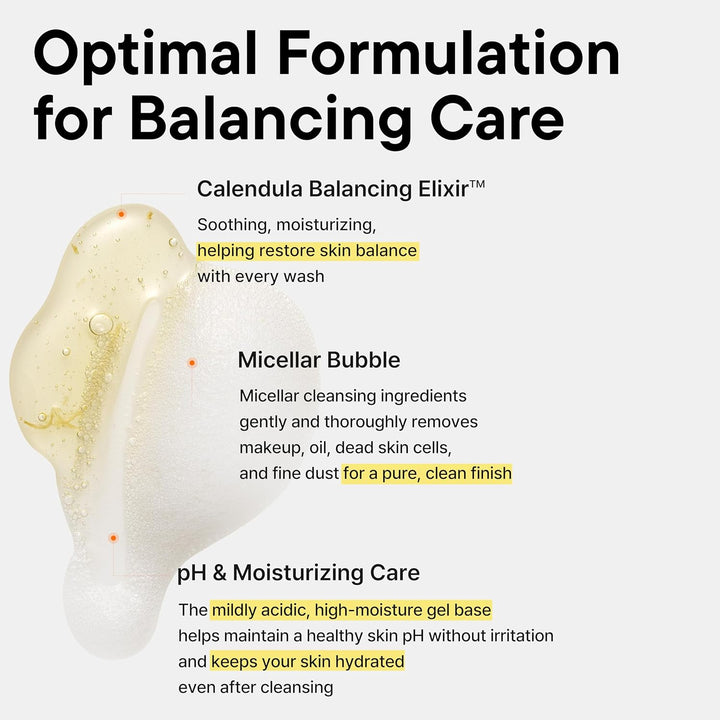 Low pH Calendula Balancing Foam Gel Cleanser 5.07 fl. oz. / 150ml