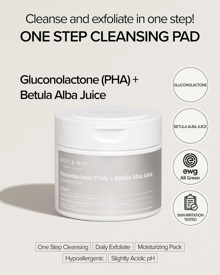 Gluconolactone + Betula Alba Juice Cleansing Pad 70 Sheets