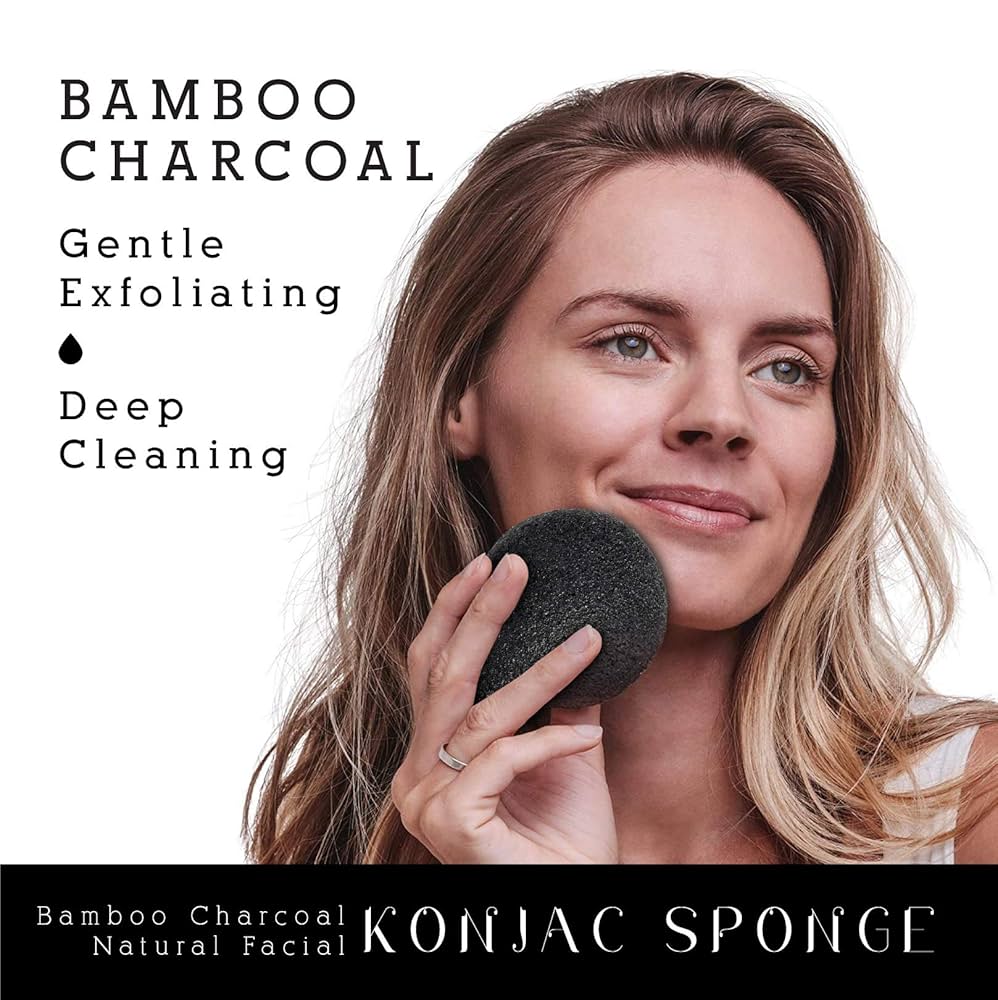 Purito Seoul Bamboo Charcoal Konjac Sponge