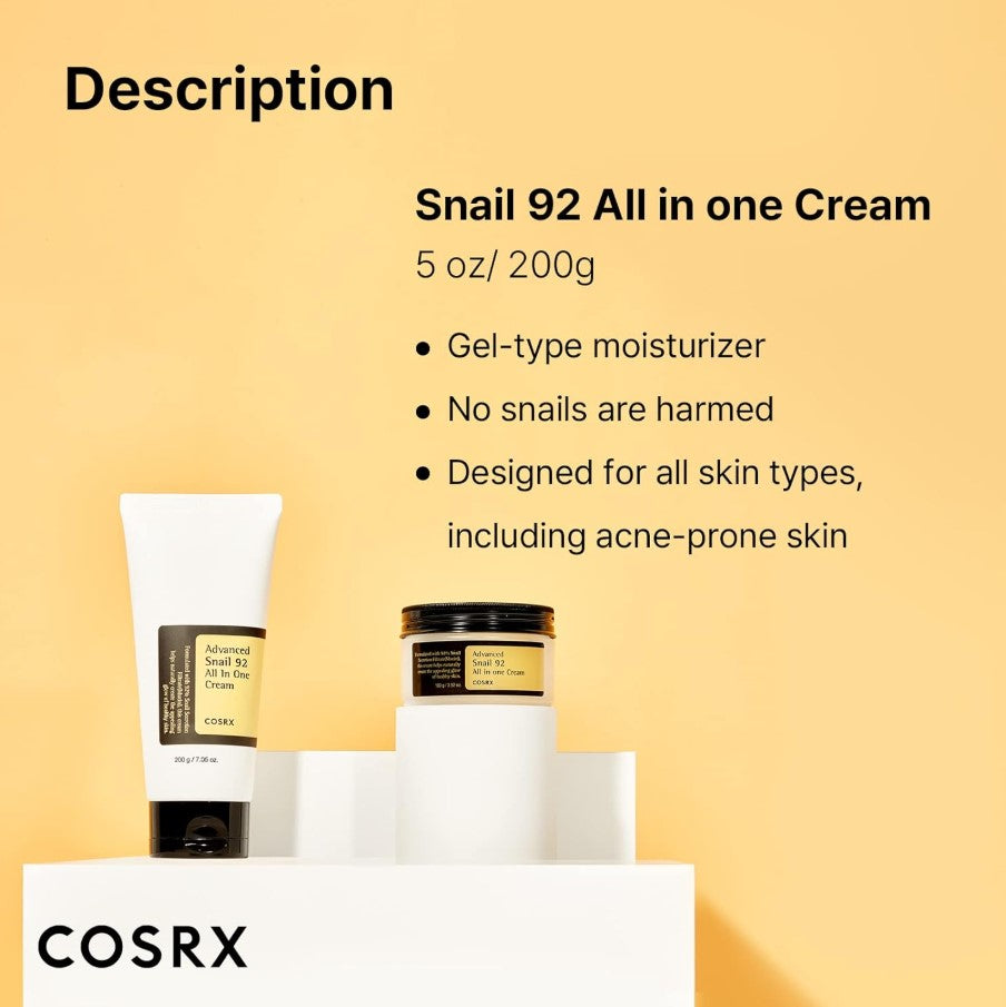 Snail Mucin 92% All In One Cream Moisturizer 200ml / 7.05 fl. oz.