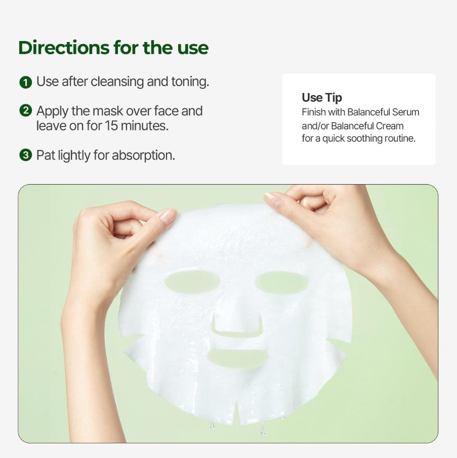 BALANCEFUL Cica Facial Masks 10 sheets