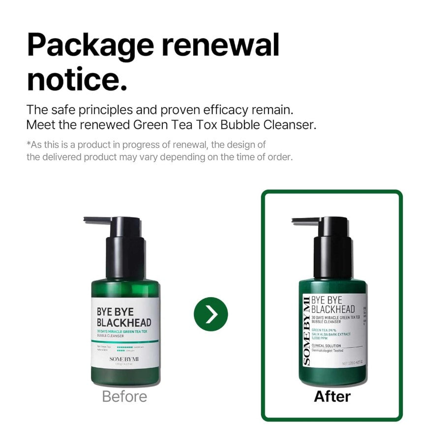 Bye Bye Blackhead 30 Days Miracle Green Tea Tox Bubble Cleanser 120ml / 4.23 oz