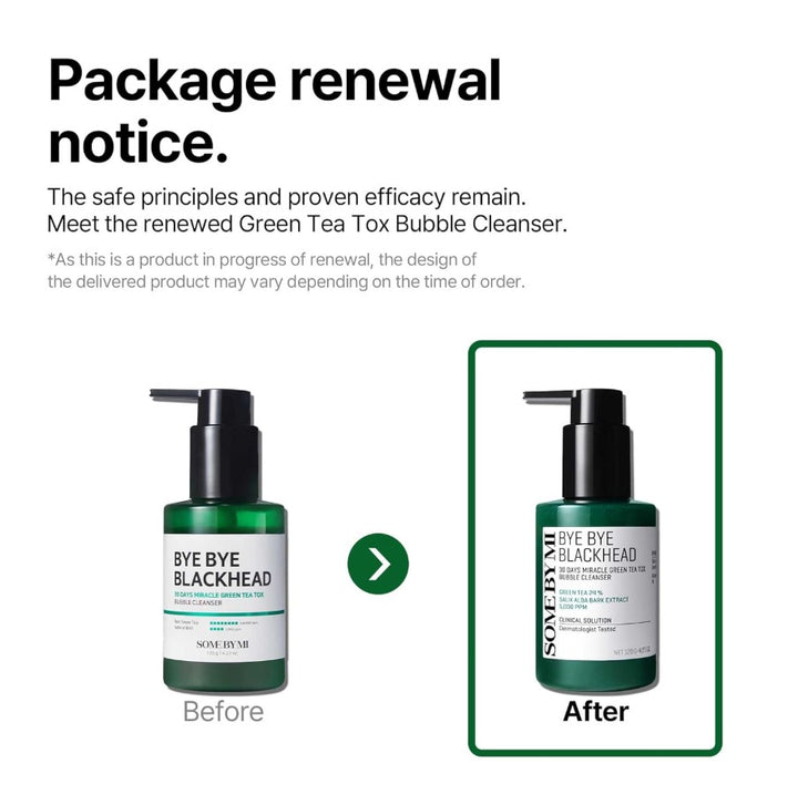 Bye Bye Blackhead 30 Days Miracle Green Tea Tox Bubble Cleanser 120ml / 4.23 oz