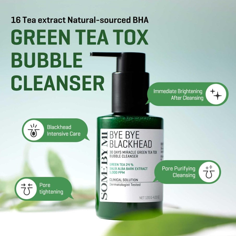 Bye Bye Blackhead 30 Days Miracle Green Tea Tox Bubble Cleanser 120ml / 4.23 oz
