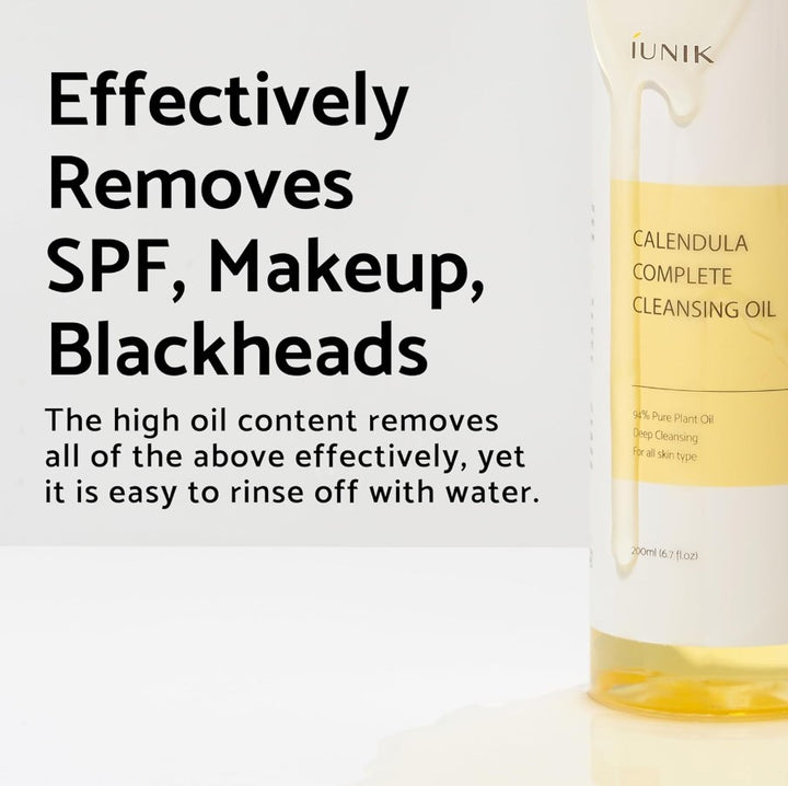 Calendula & Jojoba Oil-Infused Vegan Cleansing Oil 200ml / 6.7 fl. oz.