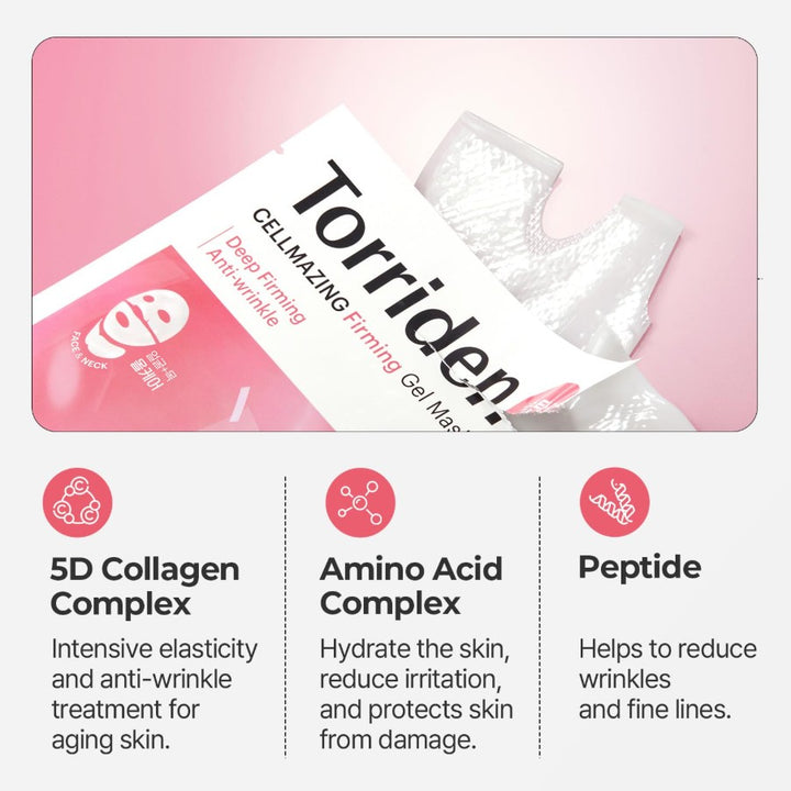 CELLMAZING Collagen Firming Gel Facial & Neck Sheet Mask