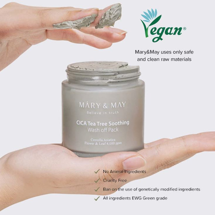 Vegan Cica Tea Tree Soothing Wash Off Pack 125ml / 4.4 fl. oz.