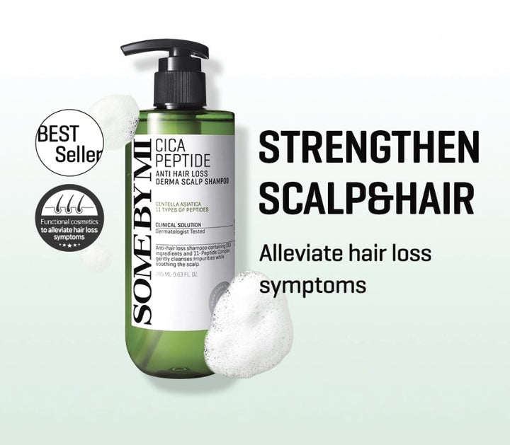 CICA Peptide Anti Hair Loss, Derma Scalp Shampoo 285ml / 9.63 fl. oz.