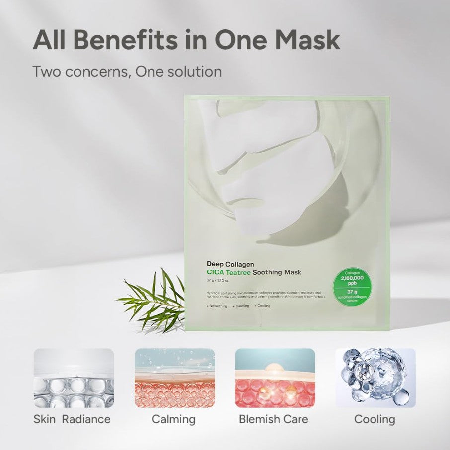 Deep Collagen CICA Tea tree Overnight Mask 37g x 4ea