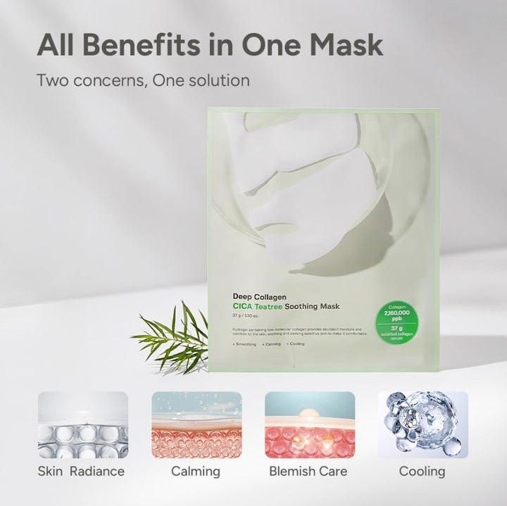 Deep Collagen CICA Tea tree Overnight Mask 37g x 4ea