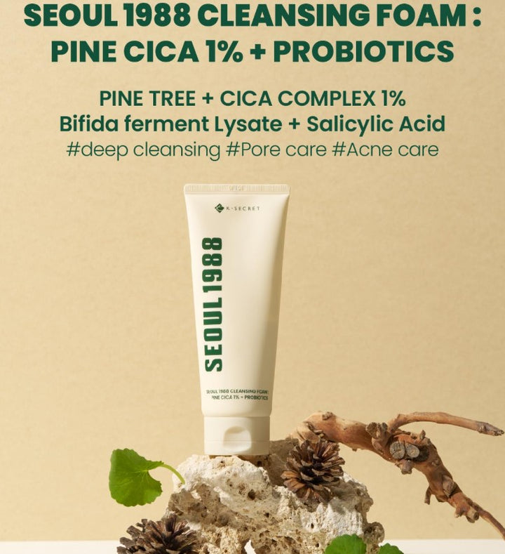 SEOUL 1988 Cleansing Foam : Pine Cica 1% + Probiotics 150ml / 5.07 fl. oz.