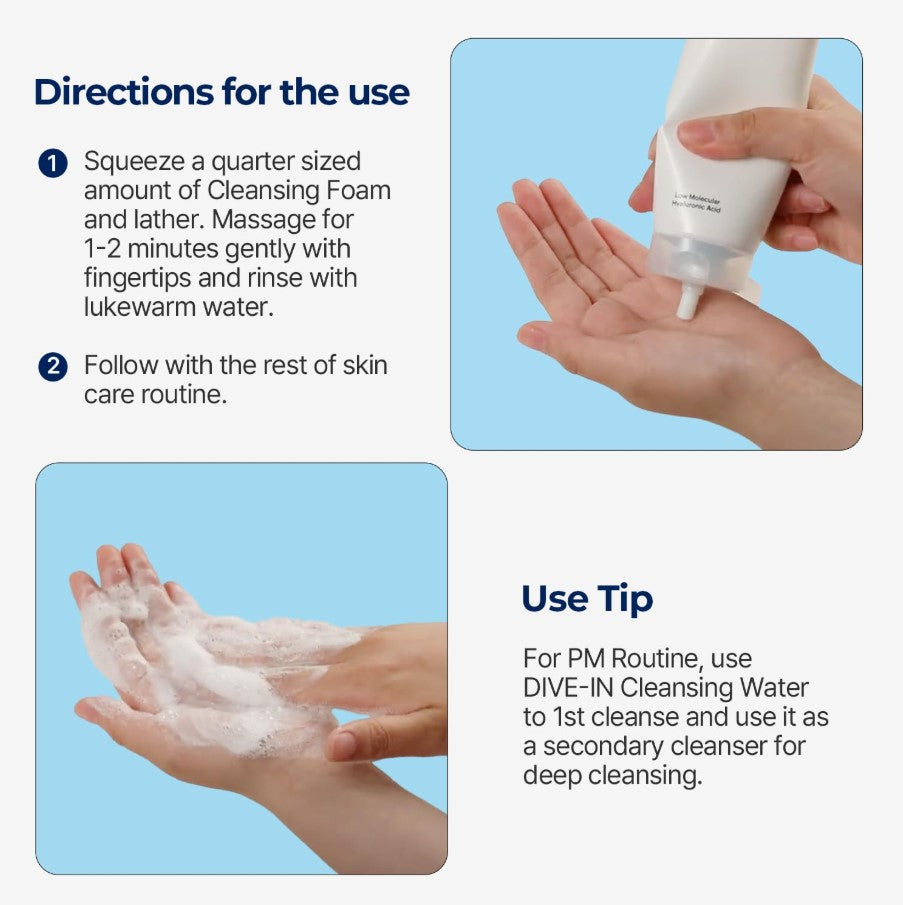 DIVE IN Cleansing Foam Face Wash 150ml / 5.07 fl.oz.