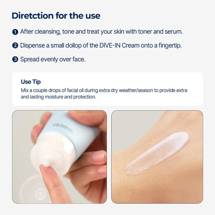 DIVE-IN Hyaluronic Acid Soothing Cream 80ml / 2.7 fl. oz.