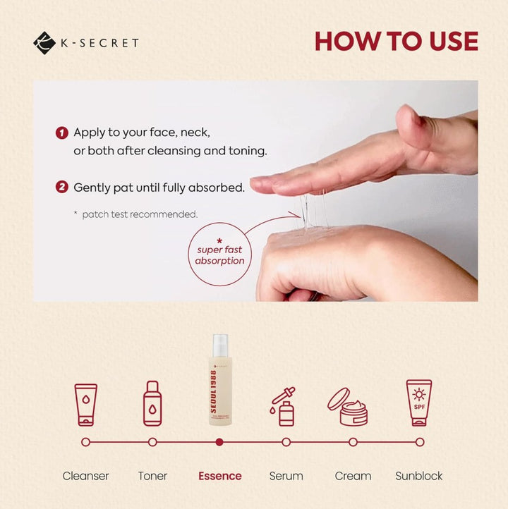 SEOUL 1988 Essence : Snail Mucin 97% + Rice 100ml / 3.38 fl. oz.