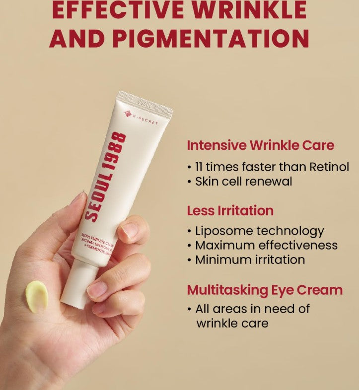 SEOUL 1988 Eye Cream : Retinal Liposome 4% + Fermented Bean, 30ml / 1.01 fl.oz.