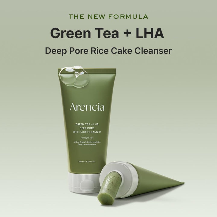 Green Tea + LHA Deep Pore Rice Cake Cleanser 150ml / 5.07 fl. oz.