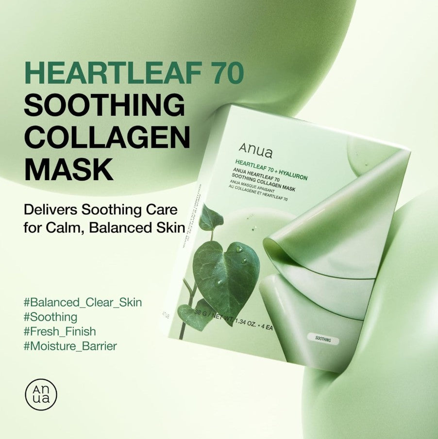 Heartleaf 70 Soothing Collagen Mask 4ea