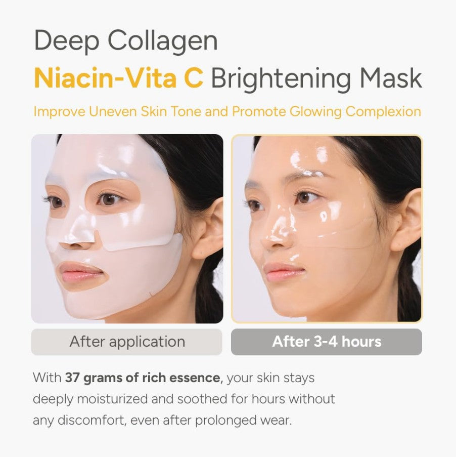 Deep Collagen Niacin-Vita C Mask 4 Sheet