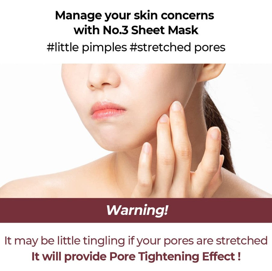 No.3 Tingle-Pore Softening Sheet Mask 4ea