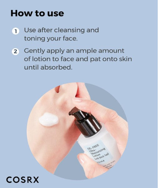 Oil Free Lotion with Birch Sap, Daily Acne Facial Moisturizer 3.38 fl. oz. / 100ml