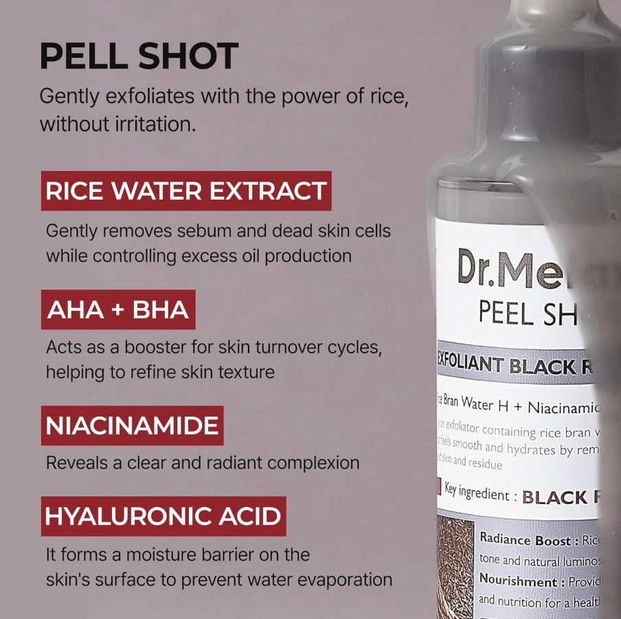 Peel Shot Glow Black Rice Peeling Ampoule 80ml / 2.7 fl. oz.