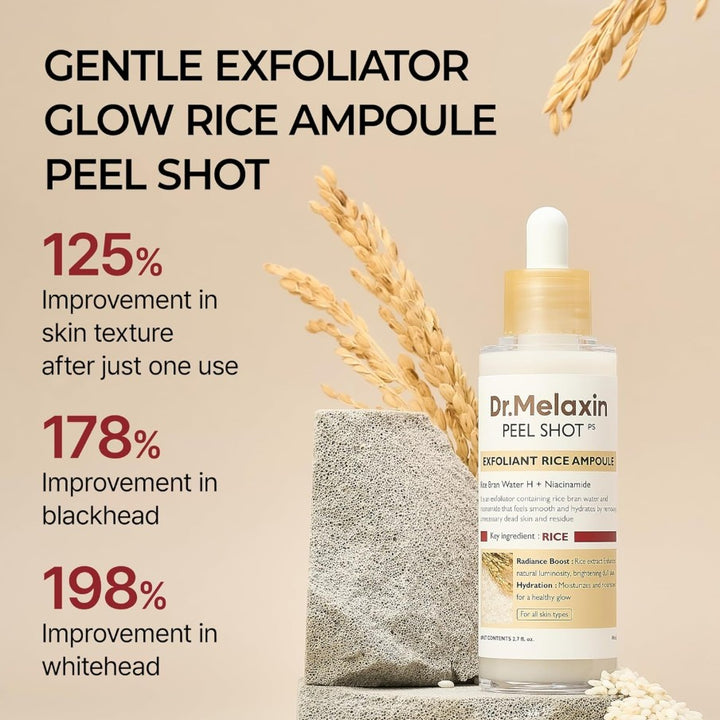 Peel Shot Glow White Rice Peeling Ampoule 80ml / 2.7 fl. oz.