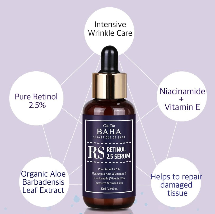 Retinol 2.5% Solution Facial Serum 60ml / 2 fl. oz.