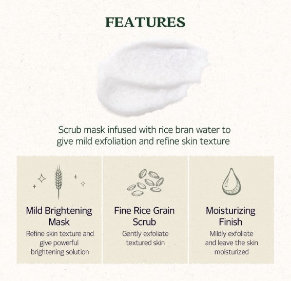 Rice Mask Wash Off 120ml / 4.05 oz.