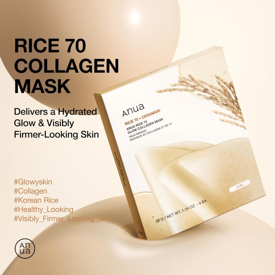 Rice 70 Glow Collagen Mask 4ea