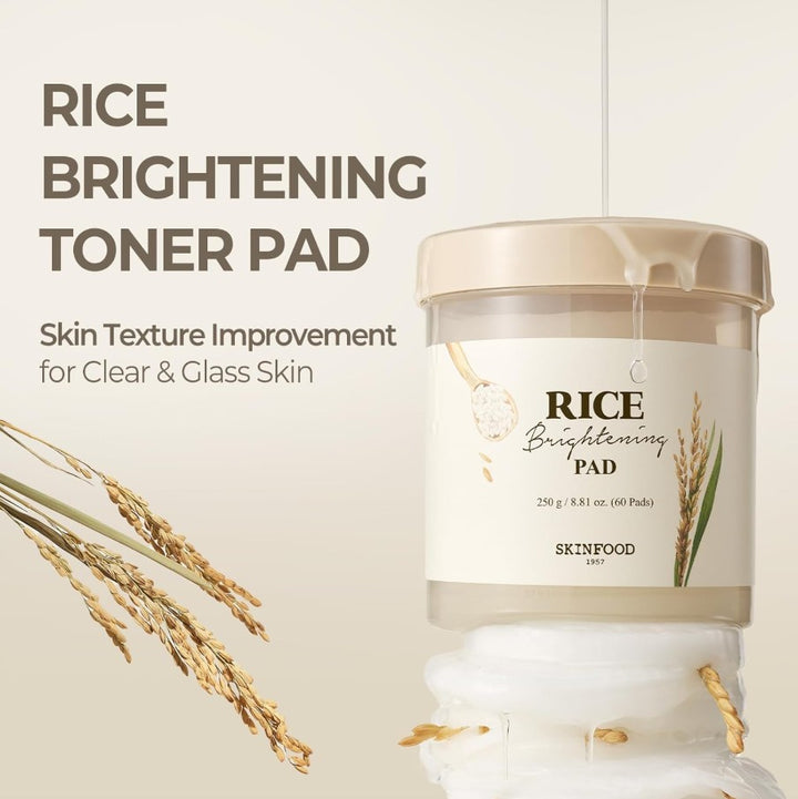 Rice Daily Brightening Face Toner Pad 60 Pads