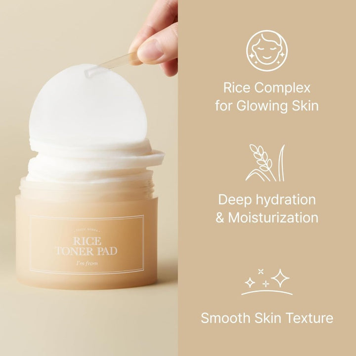 Rice Toner Pads 140ml / 60 Sheets