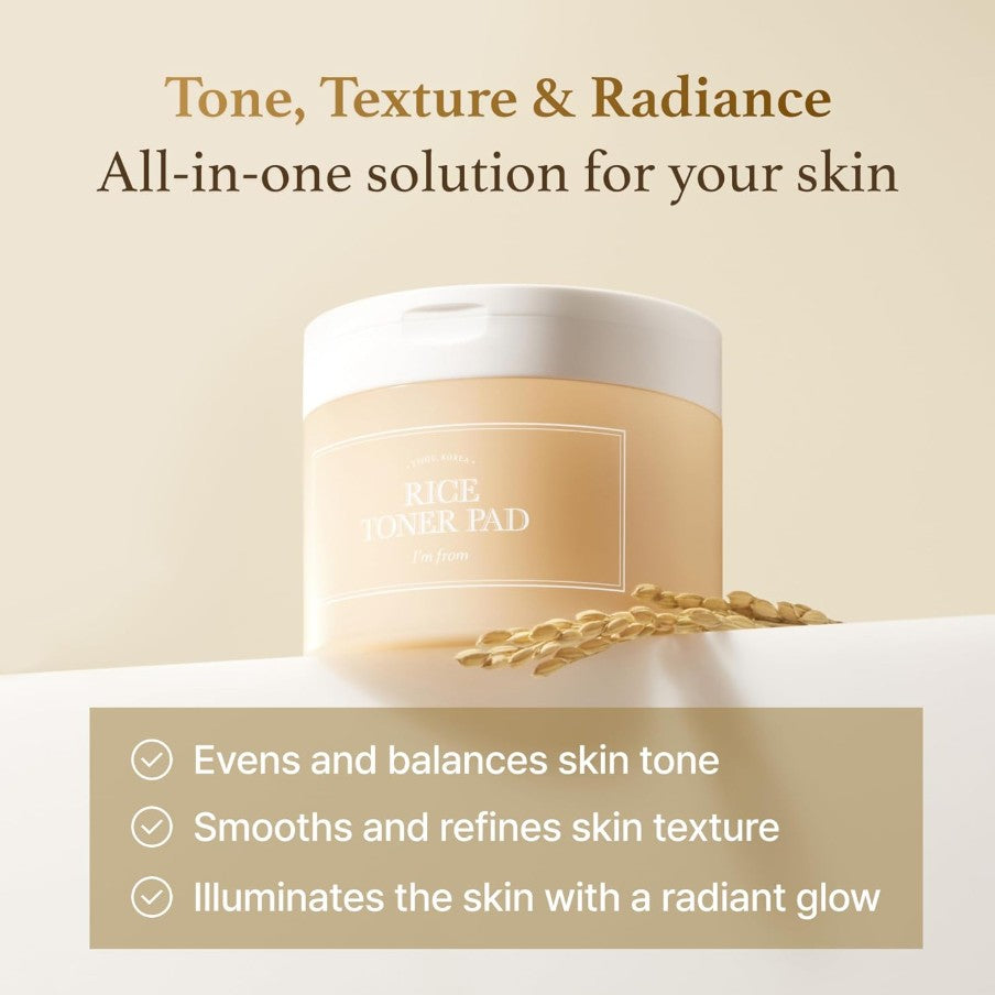 Rice Toner Pads 140ml / 60 Sheets