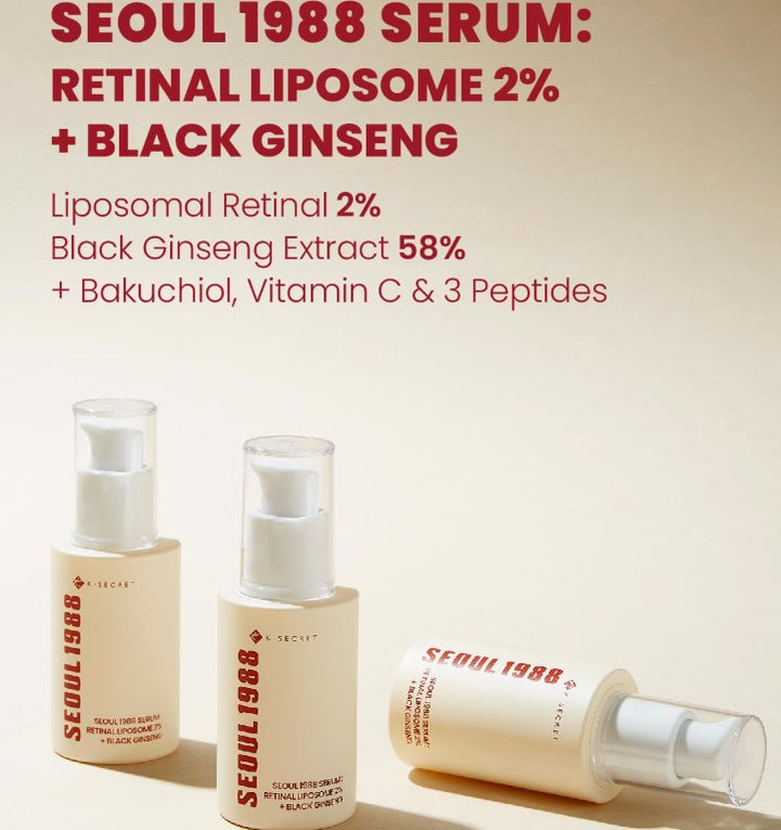 SEOUL 1988 Retinal Liposome 2% + Black Ginseng 30ml / 1.01 fl. oz.