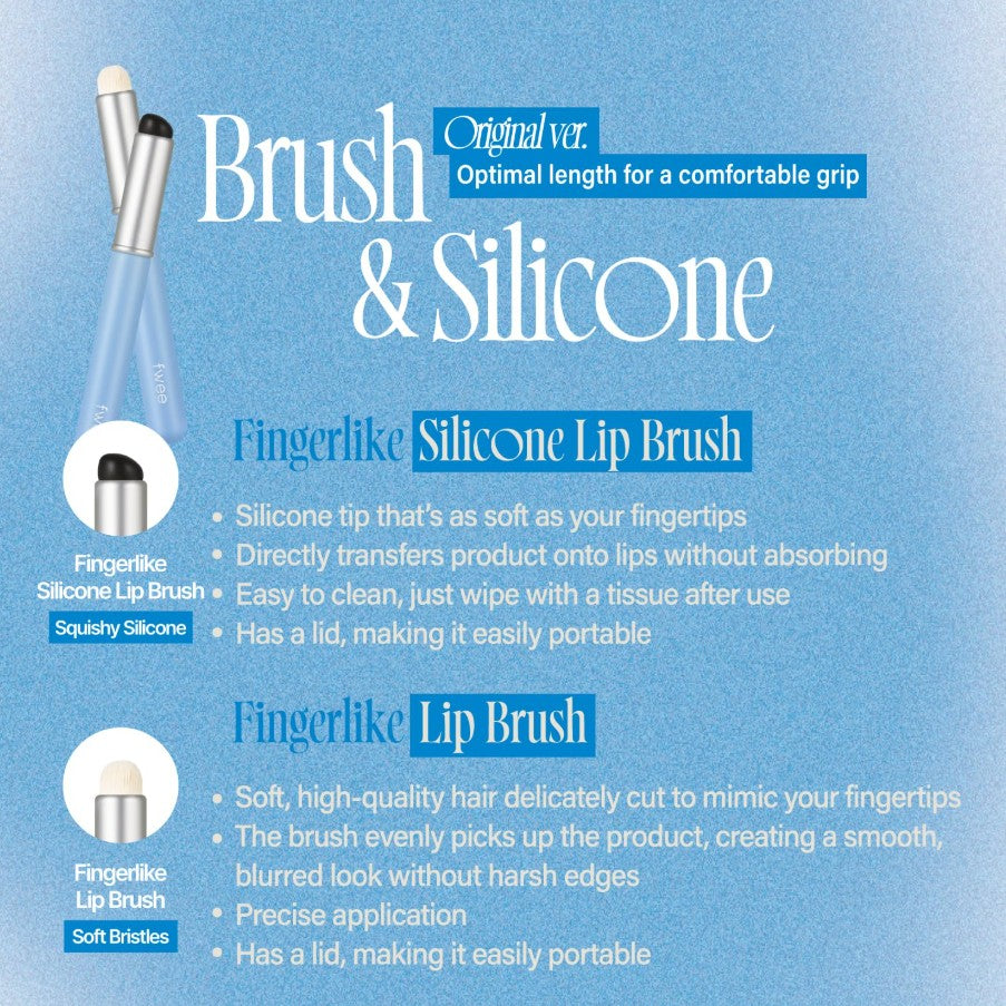 Fingerlike Silicone Lip Brush Slim Pink