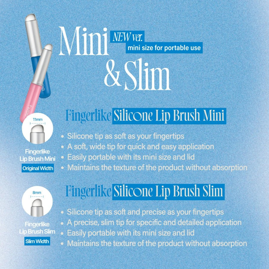 Fingerlike Silicone Lip Brush Slim Pink