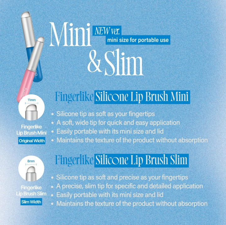Fingerlike Silicone Lip Brush Slim Pink