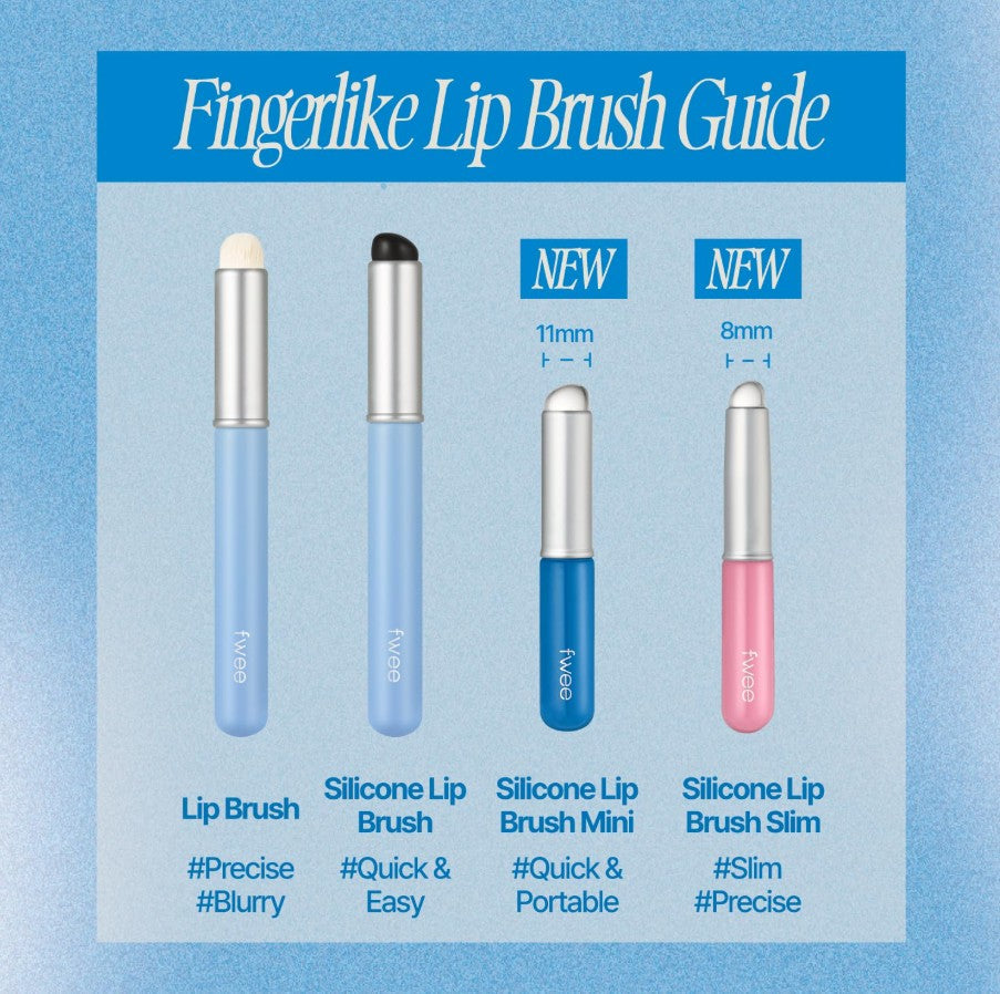 Fingerlike Silicone Lip Brush Slim Pink