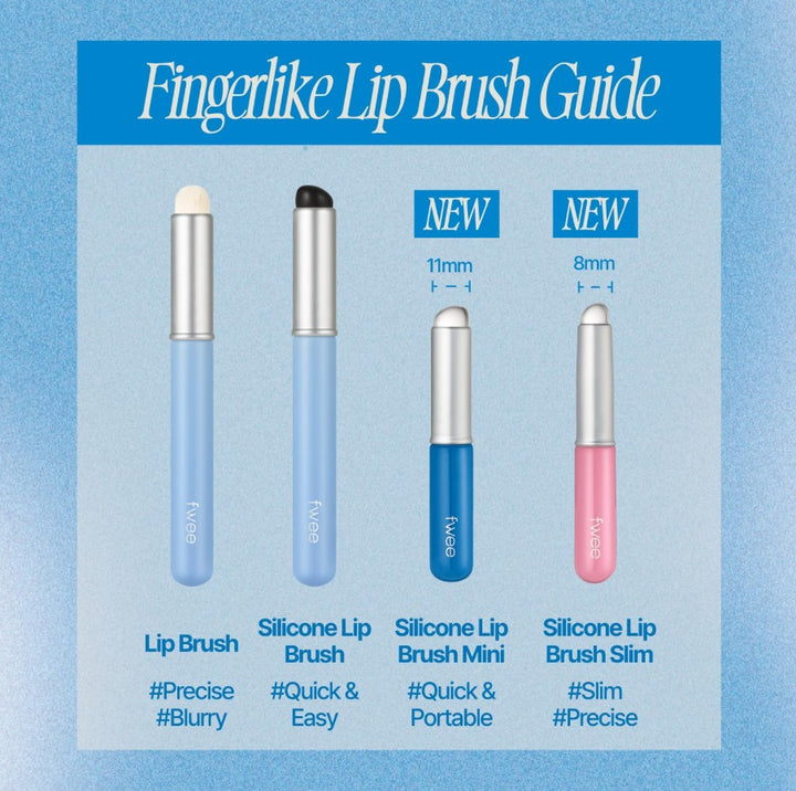 Fingerlike Silicone Lip Brush Slim Pink